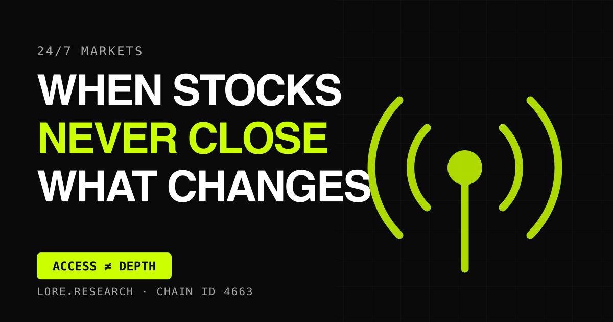What Changes When Equities Trade 24/7