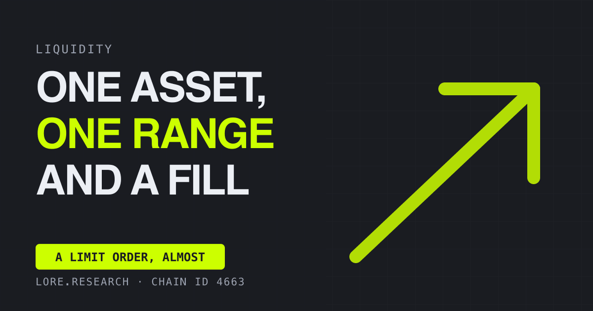 Single-Sided Liquidity: The Range That Is Really a Limit Order