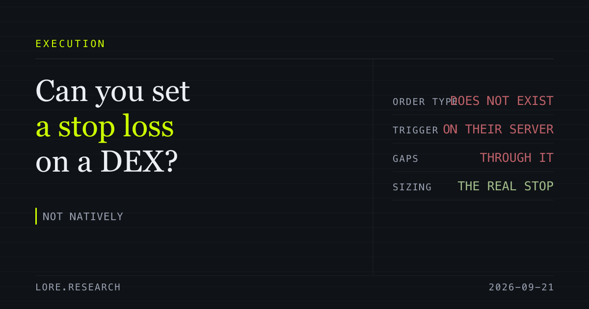 Can You Set a Stop Loss on a DEX? Honestly, No