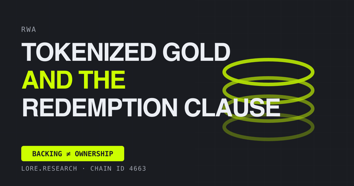 Tokenized Gold: What the Token Is Redeemable For