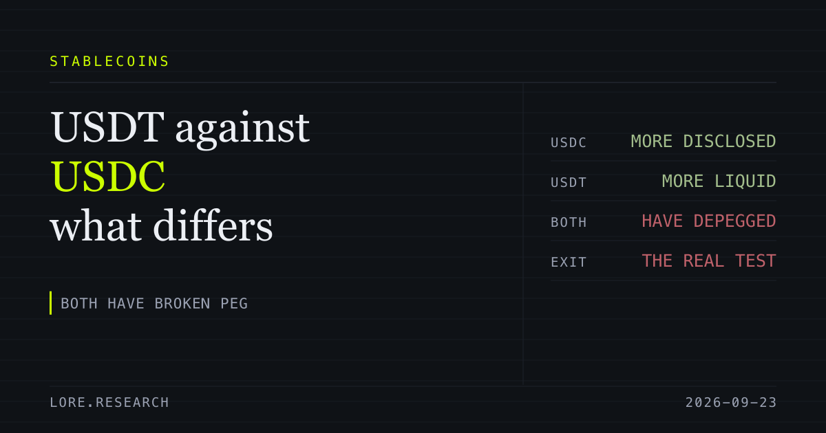 USDT vs USDC: What Actually Differs, and Which Is Safer