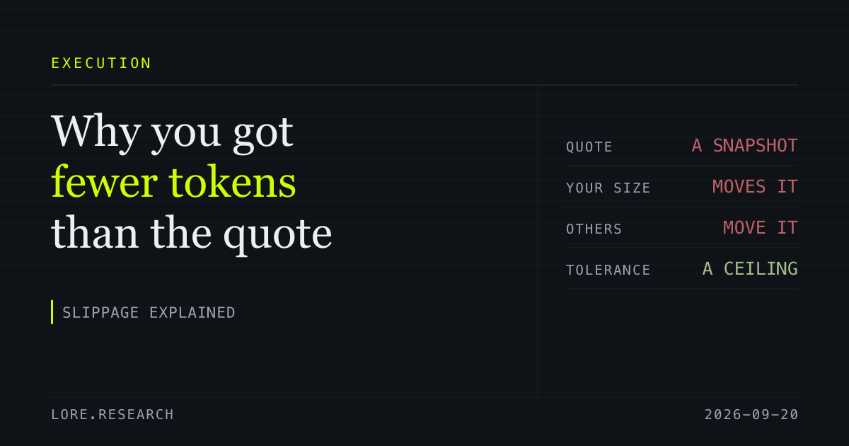 What Slippage Is, and Why You Got Fewer Tokens Than the Quote